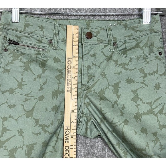 Gap 1969 Ankle Zip Skinny Legging Jeans Women Size 25 Stretch Green Floral - Picture 11 of 13